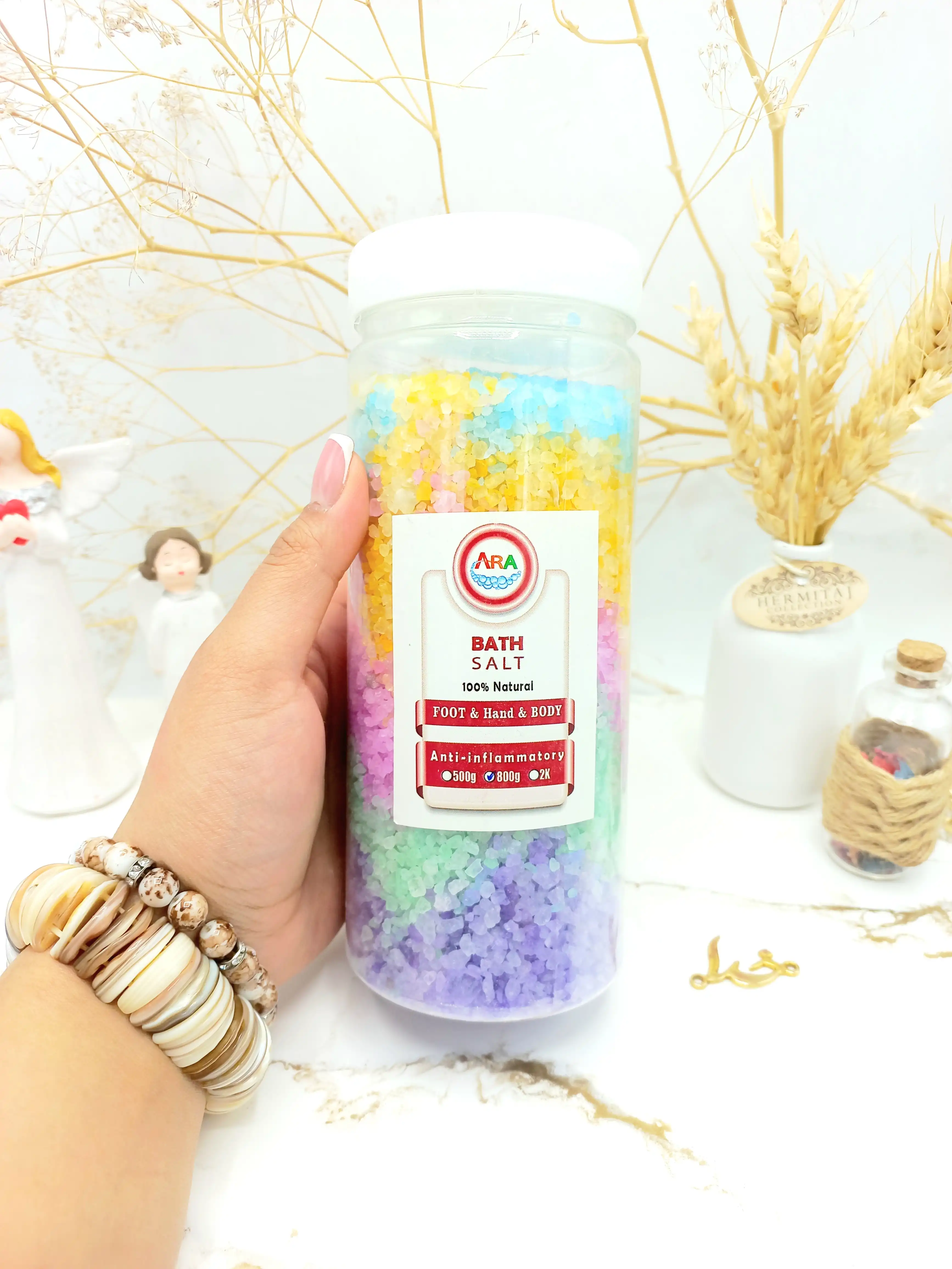نمک بدن 100 درصد طبیعی سفید کننده 800 گرمی