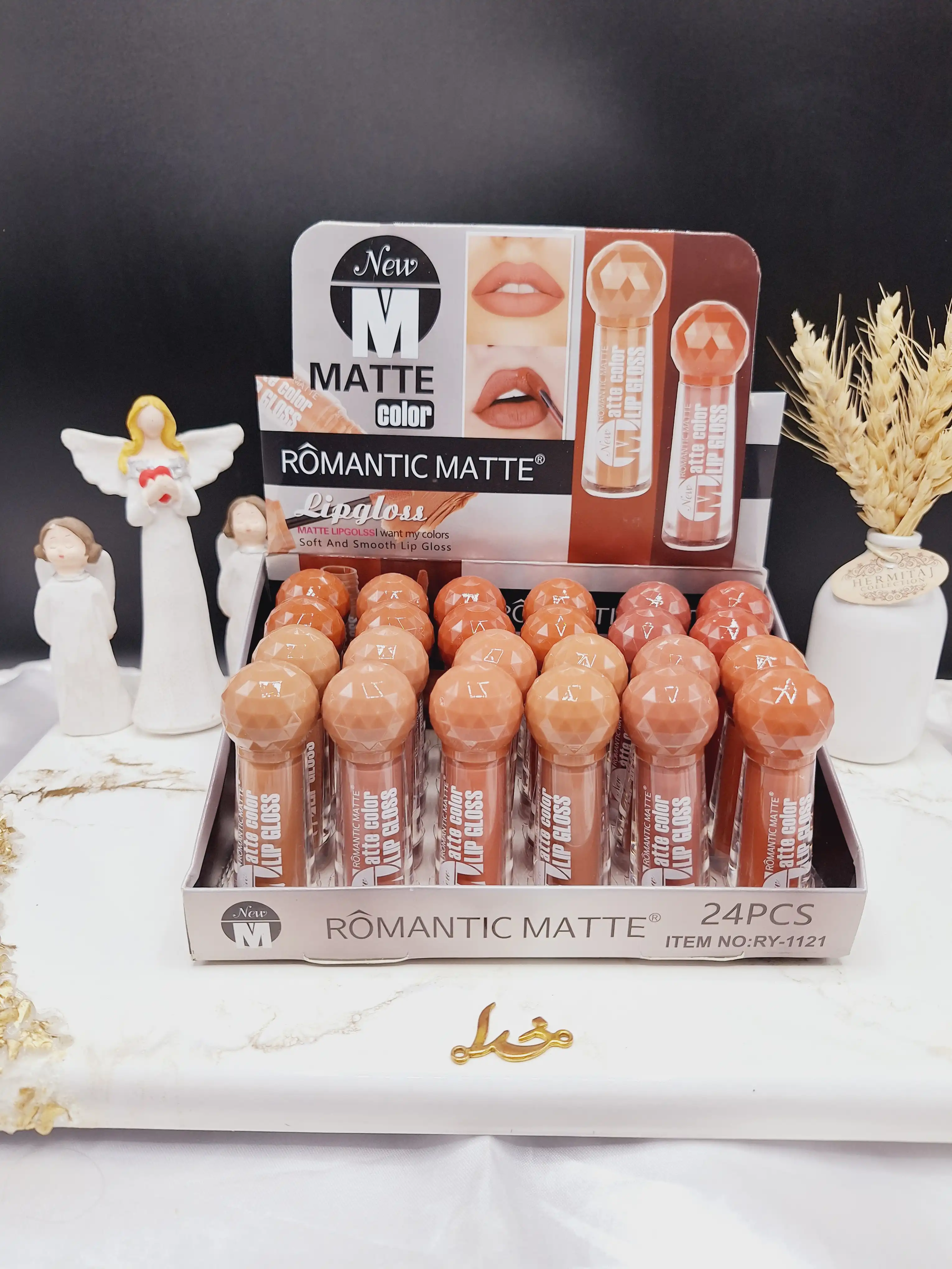 پک 6تایی رژ مایع برند رومانتیک مات ROMANTIC 3 کد RY_1121