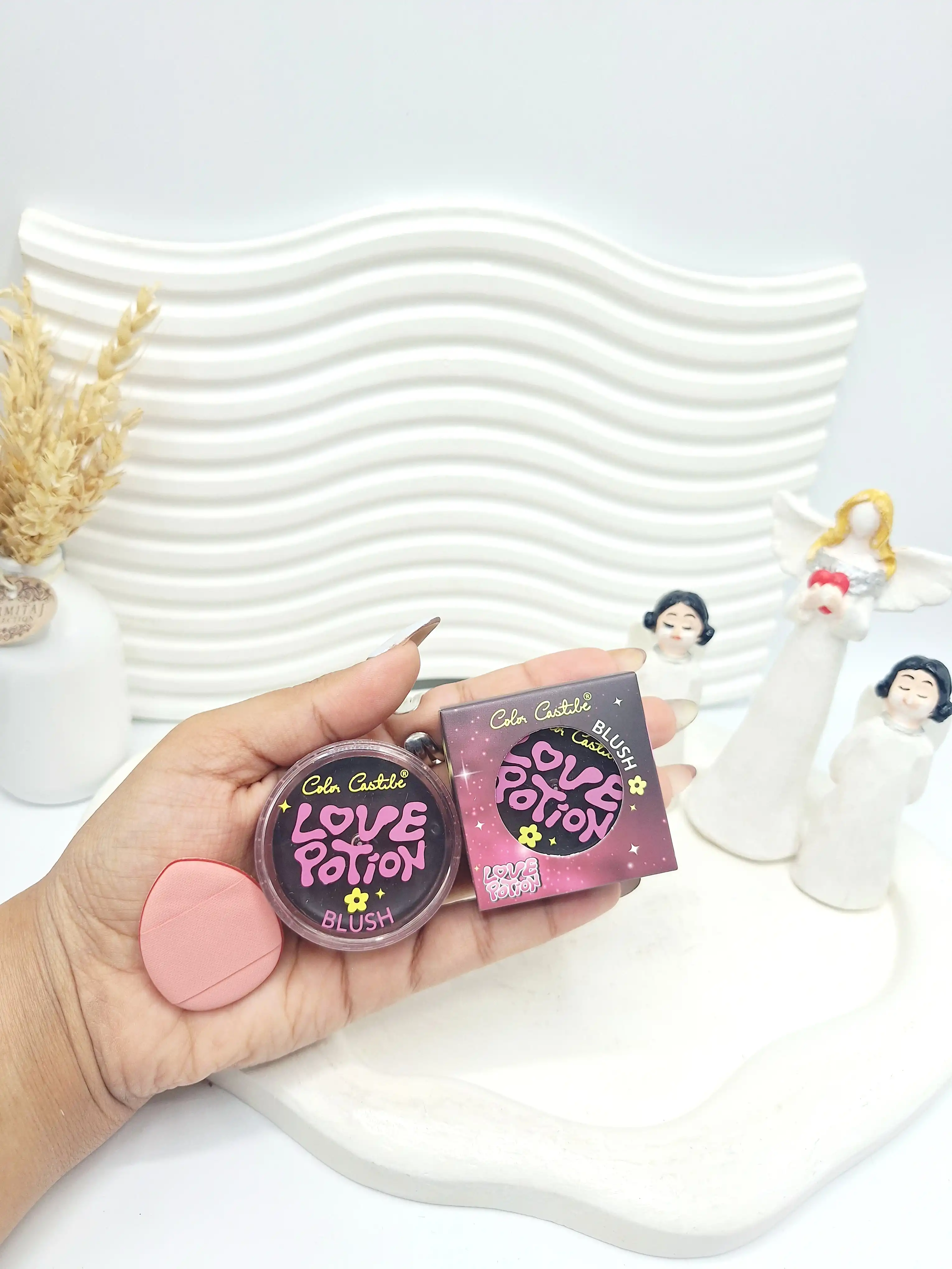رژگونه حرارتی صورتی بدنه مشکی کد 6034