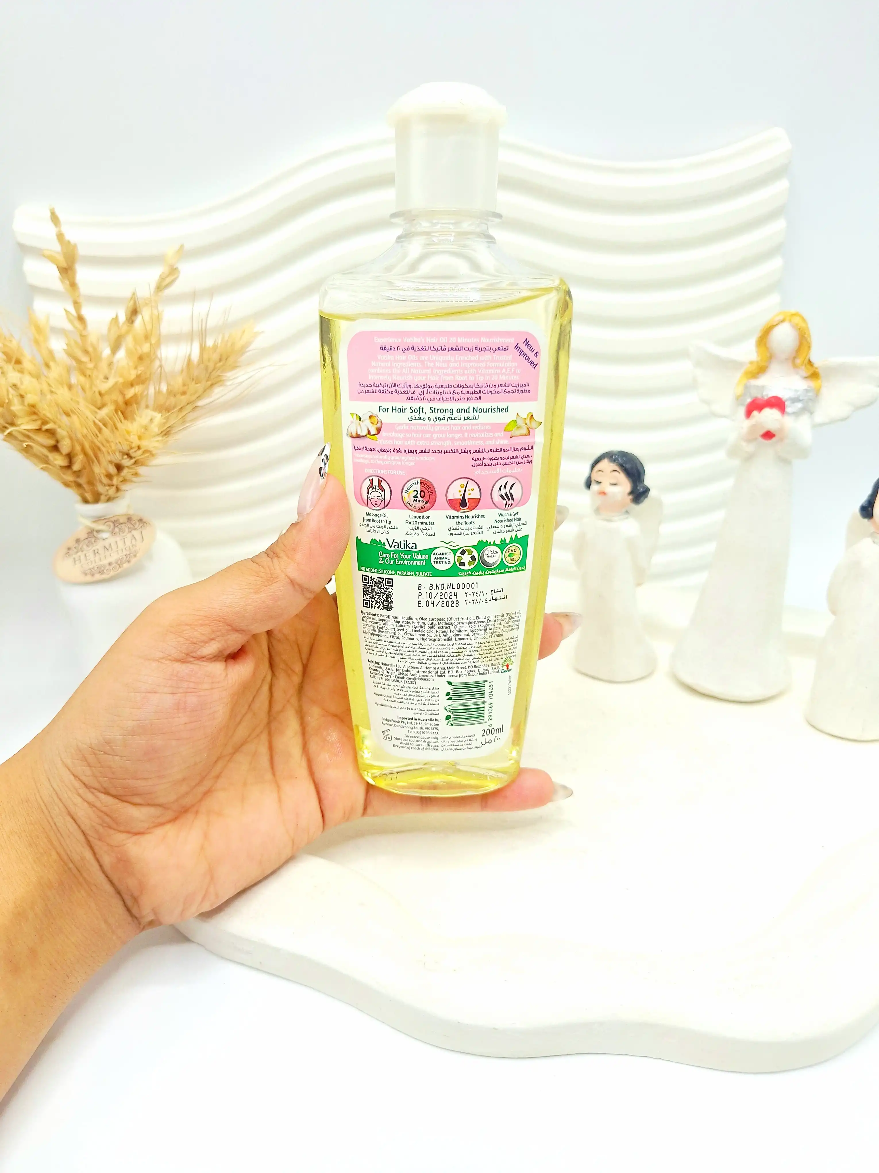 روغن موی طبیعی حاوی سیر برند Vatika کد ۴۰۵۱